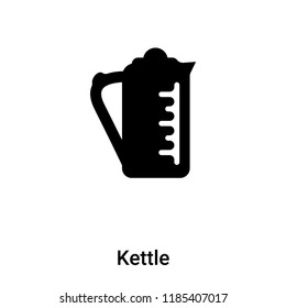 Kettle icon vector isolated on white background, logo concept of Kettle sign on transparent background, filled black symbol