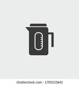 kettle icon. kettle vector on gray background