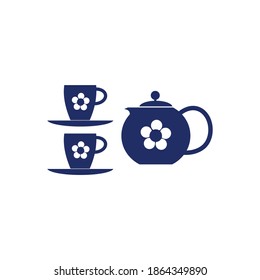 Vector de icono de Kettle en fondo blanco