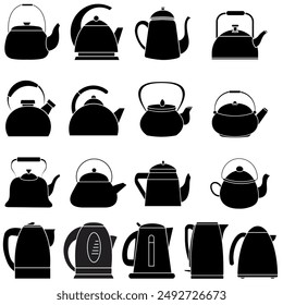Kettle icon vector set. Teapot illustration sign collection. Pot symbol. Teakettle logo.