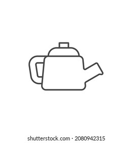 Kettle icon, vector symbol. in outline flat style isolated on white background.