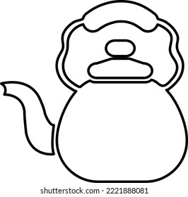 kettle icon vector symbol template on white background
