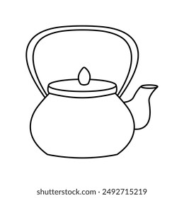 Kettle icon vector. Teapot illustration sign. Pot symbol. Teakettle logo.