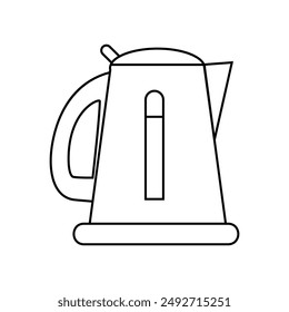 Vector de icono de hervidor. Señal de ilustración de tetera. Símbolo de olla. Logo de Teakettle.