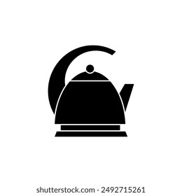 Wasserkocher-Symbol Vektorgrafik. Teekannen-Illustrationszeichen. Pot-Symbol. Teekessel-Logo.