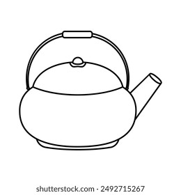 Kettle icon vector. Teapot illustration sign. Pot symbol. Teakettle logo.