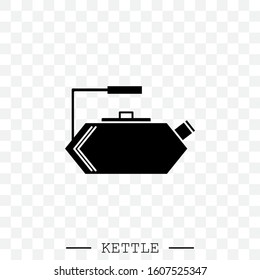 kettle icon vector. Teapot logo. kettle gas black. Black Kettle with handle icon isolated on white background. Kettle in art style vector icon. emblem, sign. illustration. teapot symbol