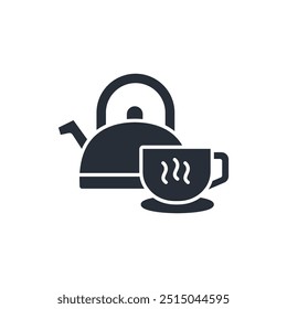 kettle icon. vector.Editable stroke.linear style sign for use web design,logo.Symbol illustration.