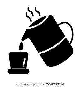 kettle icon with white background vector stock illustration