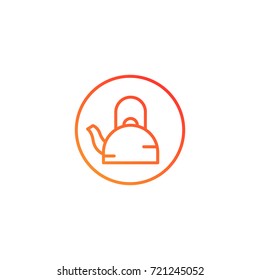 Kettle icon.gradient illustration isolated vector sign symbol