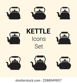 kettle icons set. Editable vector icon. Perfect for web and app interfaces, presentations, infographics, etc
