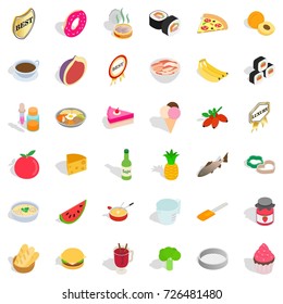 Kettle icons set. Isometric style of 36 kettle vector icons for web isolated on white background