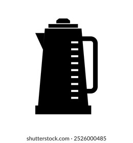 Kettle illustrated in vector on background