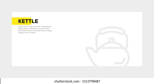 KETTLE AND ILLUSTRATION ICON CONCEPT