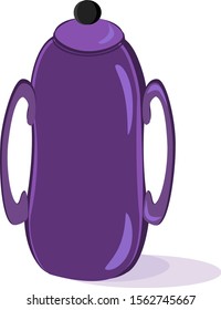 Kettle illustration vector on white background.