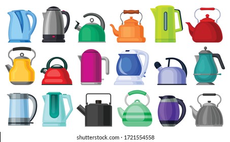 Kettle isolated cartoon set icon. Vector cartoon set icon electric teapot. Vector illustration kettle on white background.