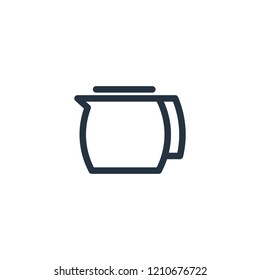 Kettle isolated icon on white background, 400 coffee set, logo and sign