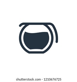 Kettle isolated icon on white background, 400 coffee set, logo and sign