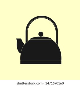 Kettle isolated on white background. Vintage teapot. Vector flat design