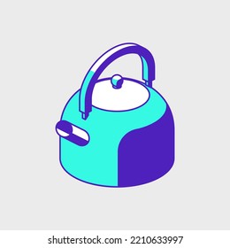 Isometrische Vektorgrafik von Kettle
