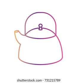 kettle jar silhouette gradient color from magenta to purple vector illustration