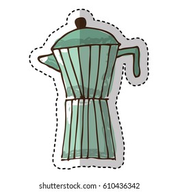 kettle kitchen drawing isolated icon vector illustration design