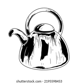 kettle kitchen utensil icon isolated