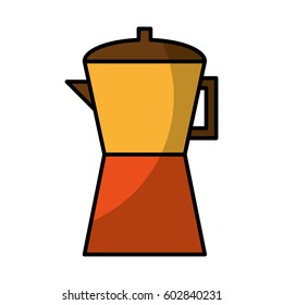 kettle kitchen utensil isolated icon vector illustration design