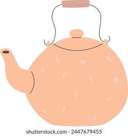 Kettle Kitchen Utensil Vector Illustration