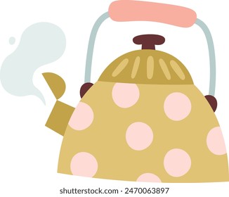 Kettle Kitchen Utensil Vector Illustration