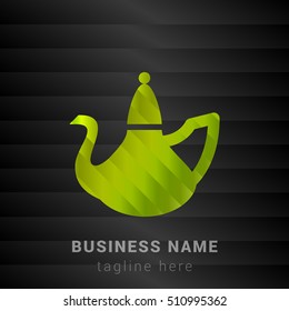 Kettle Lime Green and Black silk fashion premium icon / Logo