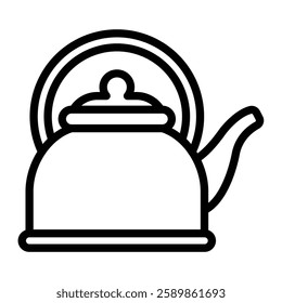 Kettle Line Icon Design For Personal And Commercial Use