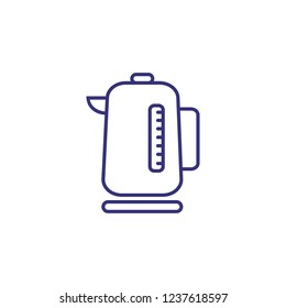 Kettle line icon. Hot water, boiler, teapot. Home appliances concept. Can be used for topics like kitchen, breakfast, hotel facilities