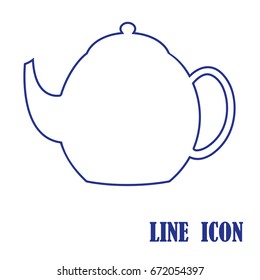 Kettle line Icon isolated on a  white background