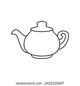 Kettle line icon, kitchen and teapot, kettle vector icon.
