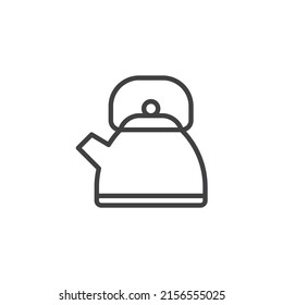 Kettle line icon. linear style sign for mobile concept and web design. Kettle outline vector icon. Symbol, logo illustration. Vector graphics