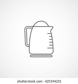 Kettle Line Icon On White Background