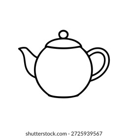 ícone do vetor do logotipo da linha da chaleira em um fundo branco
Ícone de logotipo de linha de vetor