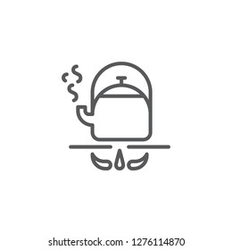 Kettle line vector style icon. Cooking and kitchen icon  for websites, web design, mobile app.