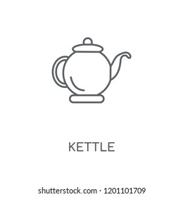 Kettle linear icon. Kettle concept stroke symbol design. Thin graphic elements vector illustration, outline pattern on a white background, eps 10.
