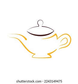 Kettle logo concept design.  Teapot logo vector.
