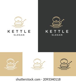 Kettle logo icon design template 