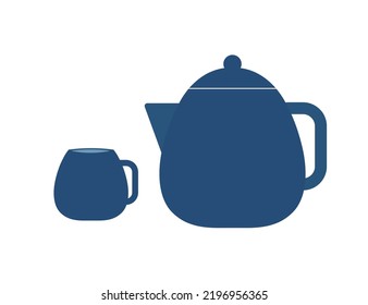 
Kettle, mug. Vector flat icon.