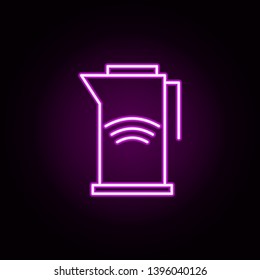 kettle neon icon. Elements of internet things set. Simple icon for websites, web design, mobile app, info graphics