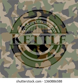 Kettle on camo texture