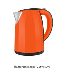 kettle orange in vector on white background