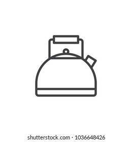 Kettle outline icon. linear style sign for mobile concept and web design. tea pot simple line vector icon. Symbol, logo illustration. Pixel perfect vector graphics