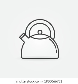 Icono de concepto de vector de contorno de Kettle o elemento de diseño