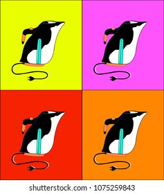 kettle - penguin pop-art