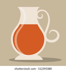 Kettle pot jar icon. Tea drink beverage and restaurant theme. Vector illustration
